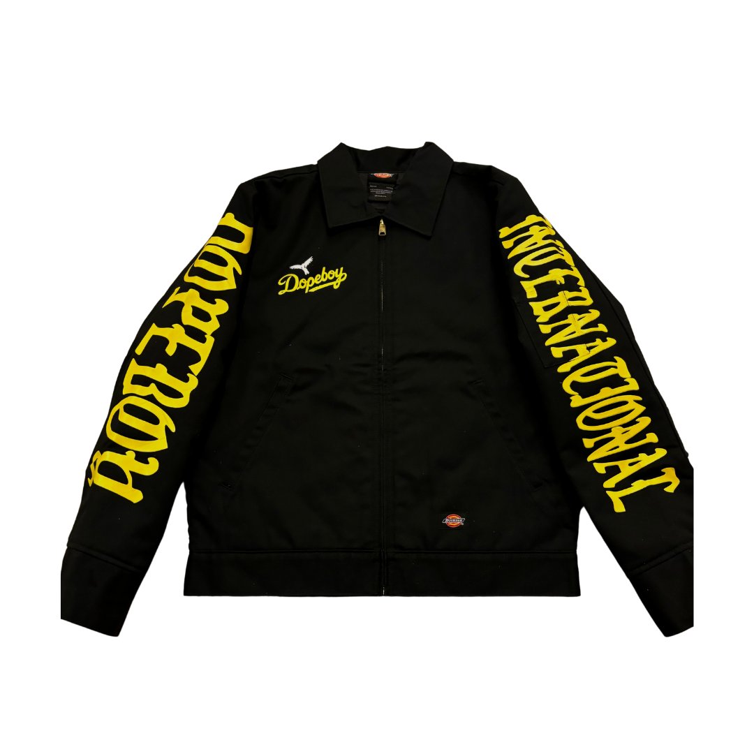 Dopeboy International Jacket Black Orange & Yellow Print